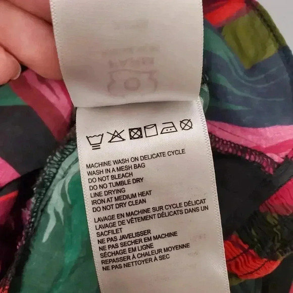 FARM RIOMidnight Leaves Puff Sleeve Mini Dress Size M - Picture 9 of 10